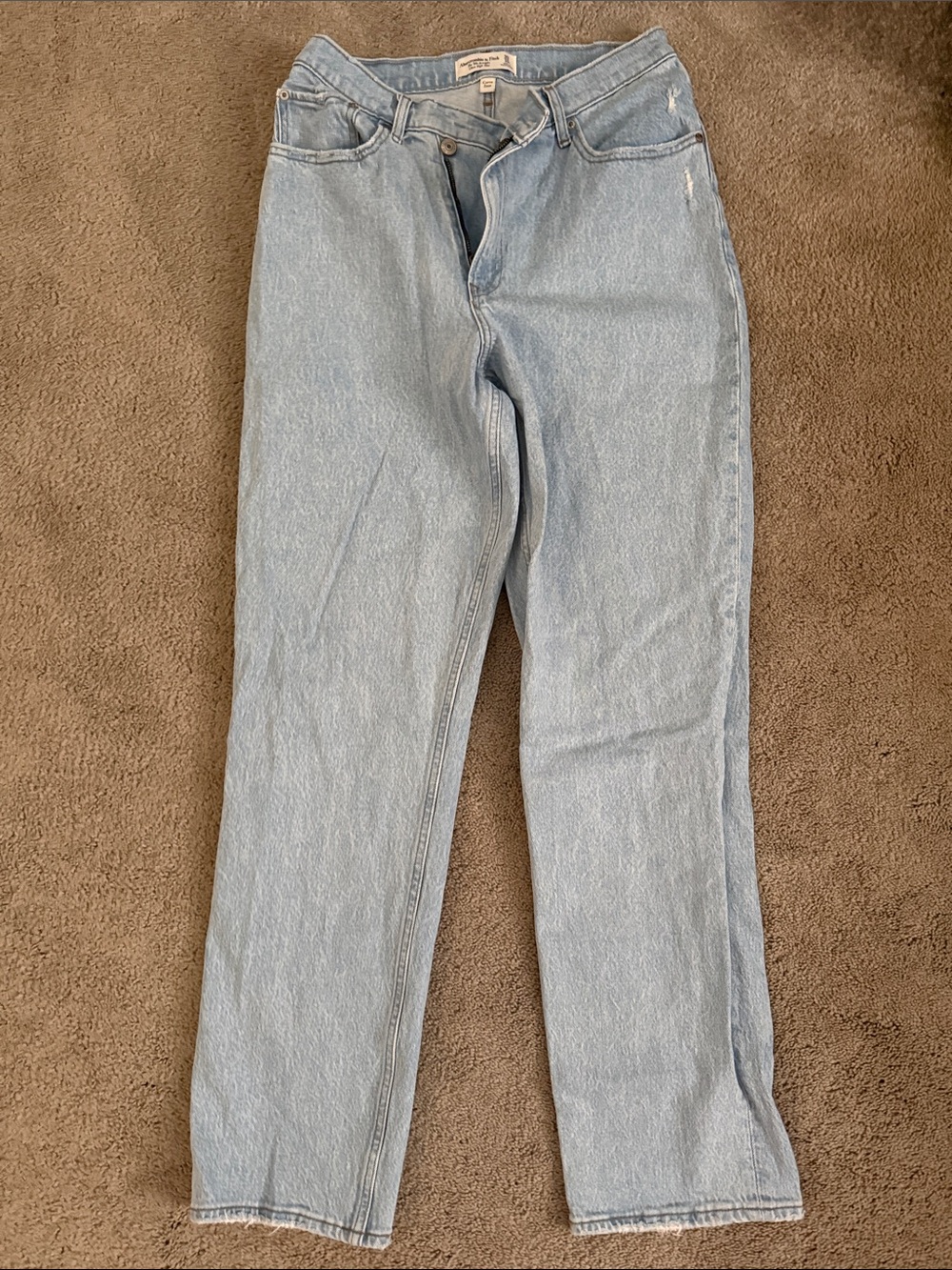 Abercrombie & Fitch Light Blue Straight-Leg Jeans
